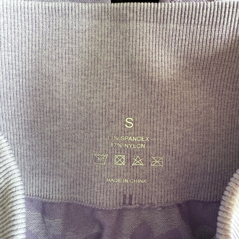 Dusty purple Ribbed camo Leggings - Picture 4 of 4